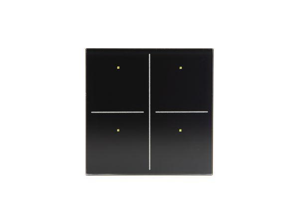 Glass Panel control module with 4 touch keys (Black Edition)