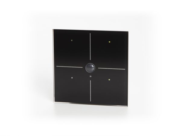 Glass Panel control module with 4 touch keys and built-in motion and twilight sensor (Black Edition) - Image 2