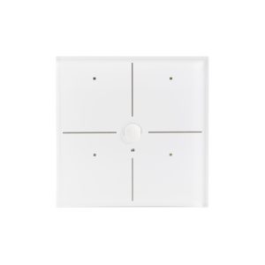 Glass Panel control module with 4 touch keys and built-in motion and twilight sensor (White Edition)