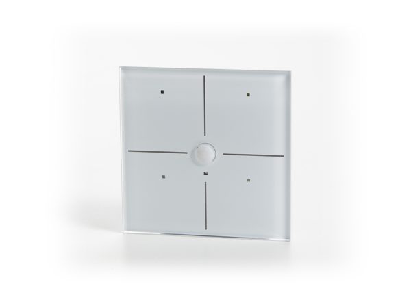 Glass Panel control module with 4 touch keys and built-in motion and twilight sensor (White Edition) - Image 2