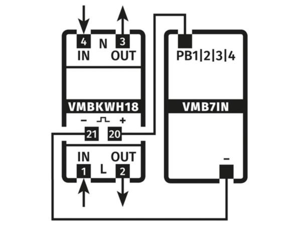 single phase energy meter for DIN rail mounting, 5 (80) A, connectable to VMB7IN - Image 2